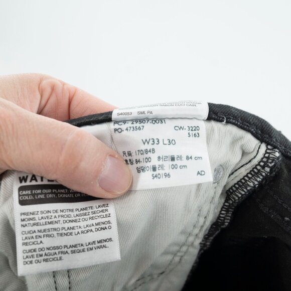 Levi's Men's 502 Taper Jeans Nightshine Black | w33 L30 - Picture 6 of 9